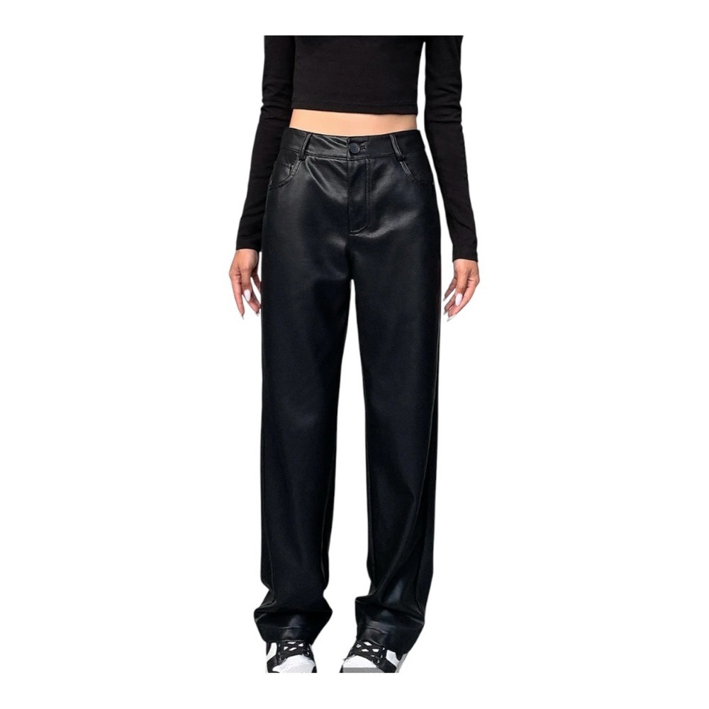 Commense-High waisted Faux Leather pants , Size Small, currently on website NWT